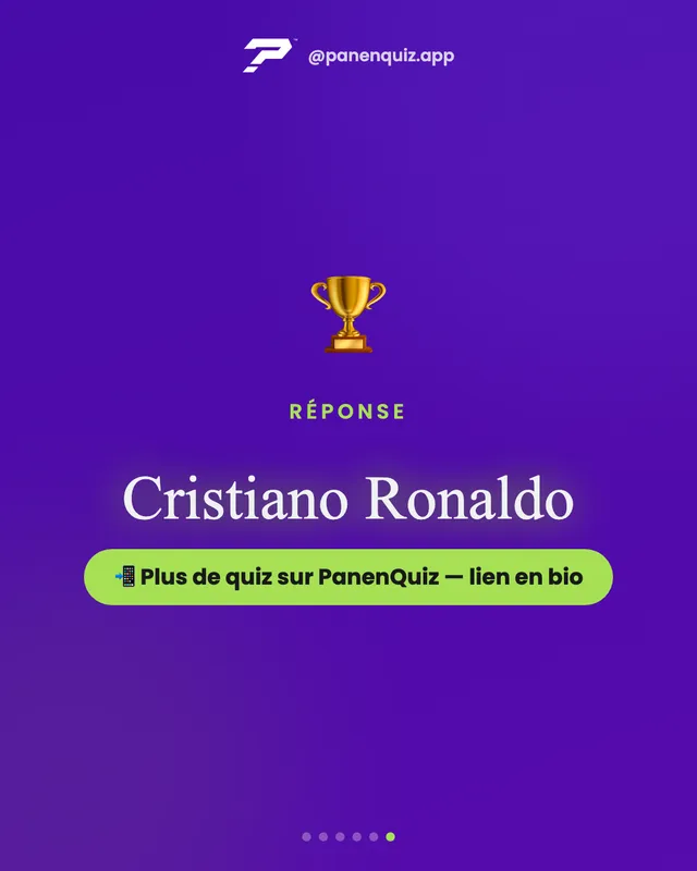 Réponse PanenQuiz : Cristiano Ronaldo